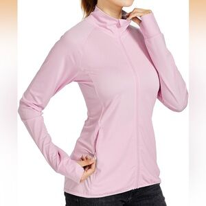 Pink Full-Zip Athletic Jacket